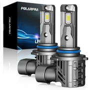 POLARPRA 9006 HB4 LED Headlight Bulbs, 18,000LM, 12CSP Chips, 6500K Cool White, 1:1 Size Plug and Play, Wireless, Pack of 2