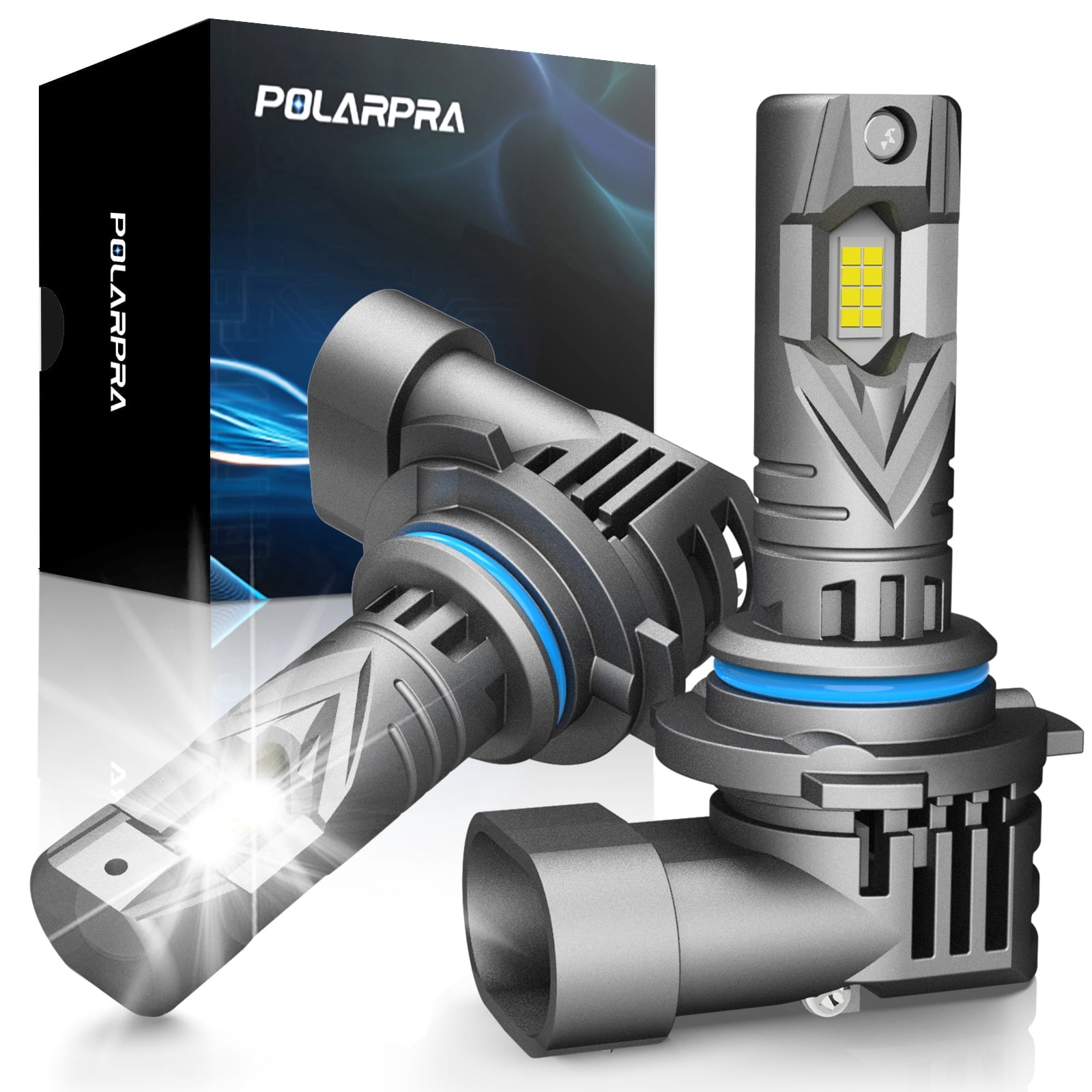 POLARPRA 9012 LED Fog Light Bulbs - 20,000LM 16CSP - 6500K - Plug ...
