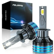 POLARPRA Automotive H1 LED Headlight Bulbs- 18,000LM, 6500K Cool White Wired- 2-Pack for High/Low Beam and Fog Light Replacement