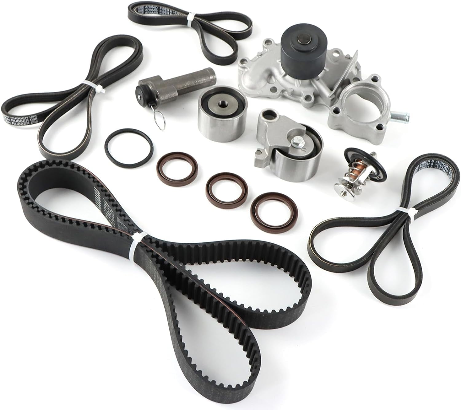 POLARPRA Engine Timing Belt Kit - with Water Pump Fits for 1995-2004 Tundr 4Runner Tacoma T100 3.4L V6 OE 13505-62070 13503-62040 1350362040