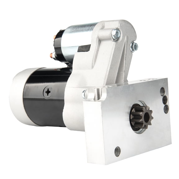 POLARPRA Factory Match Starter Motor Compatible with Chevrolet SBC 2.5KW 12V CW 9T 18493 Black