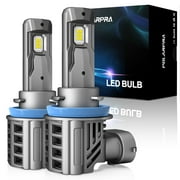 POLARPRA H11/H8/H9/H16 Led Headlight Bulbs - 18,000LM, 12CSP Chips, 6500K Cool White 1:1 Mini Size Plug, Hi/Lo Beam, Halogen Replacement - Pack of 2