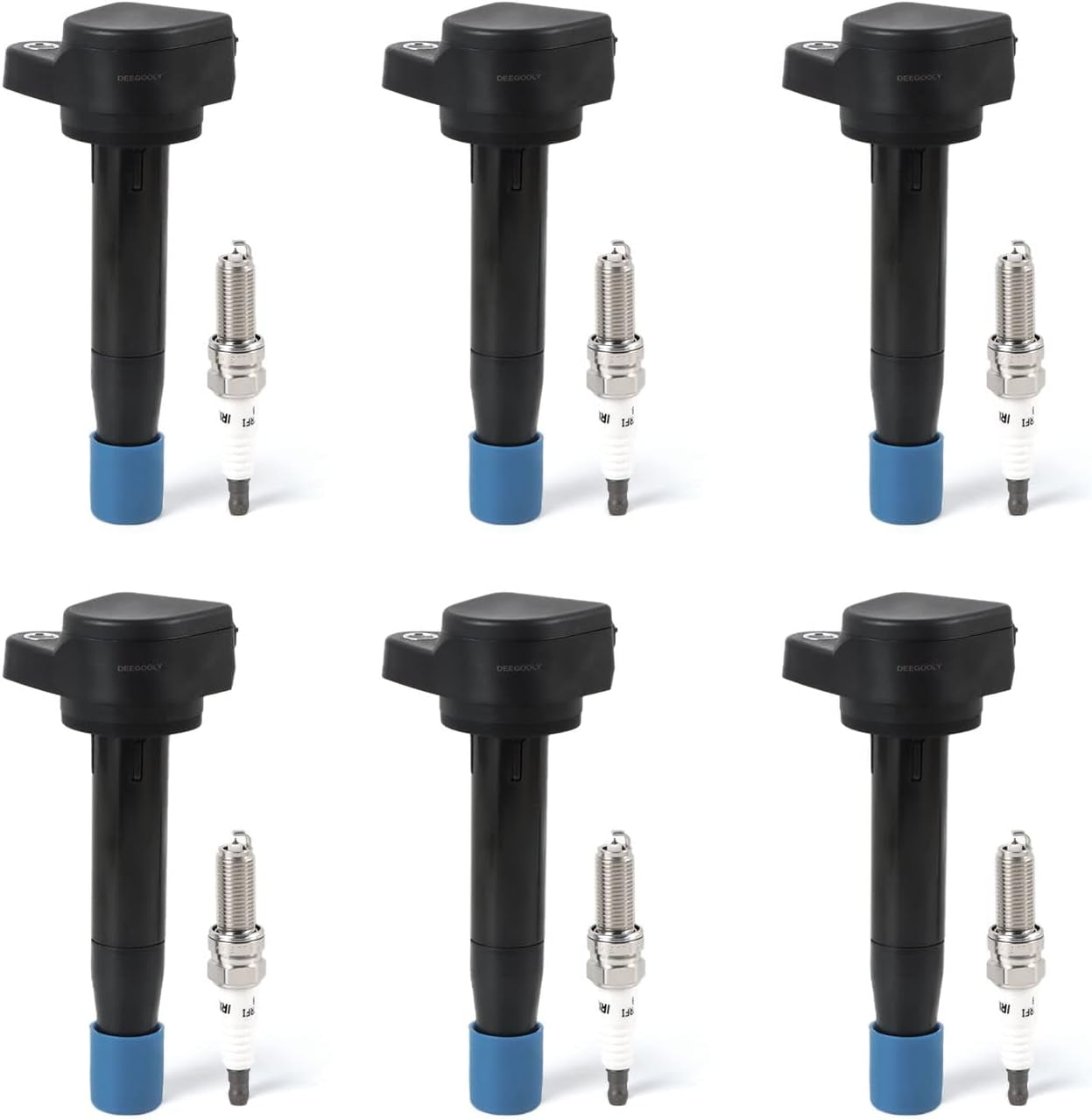 POLARPRA UF603 Ignition Coils Pack & Iridium Spark Plugs Compatible