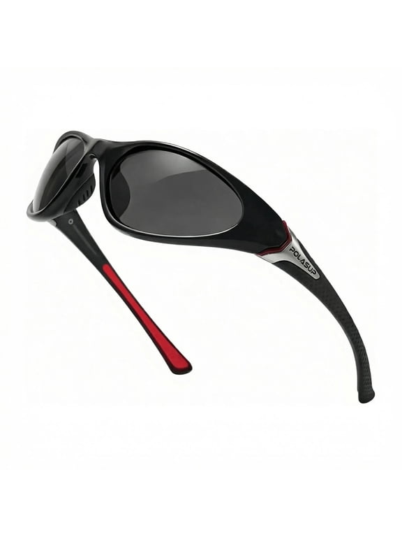 Polarized UV400 Sports Sunglasses, lightweight wrap frames for men women, perfect for driving, fishing & cycling
