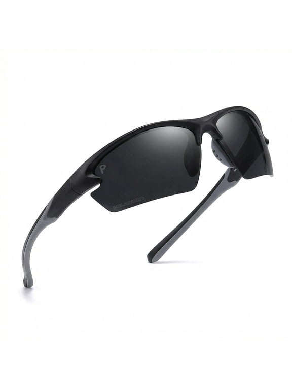 Polarized Sports Sunglasses for Men Women, UV400 Protection Lightweight Wrap Around Sun Glasses for Driving Fishing Cycling Golf