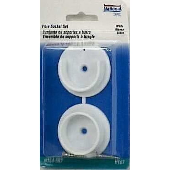 John Sterling Pole Socket Closet Pole Socket - White - 1-3/8 In