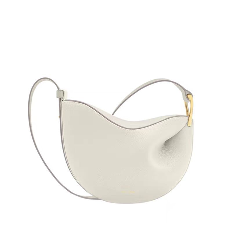 LUMINA LANE POLENE Tonca Genuine Leather Pea Bun for Women 2023 Autumn/Winter Shoulder Crossbody Poleno Bun, Saddle Dumpling Bun