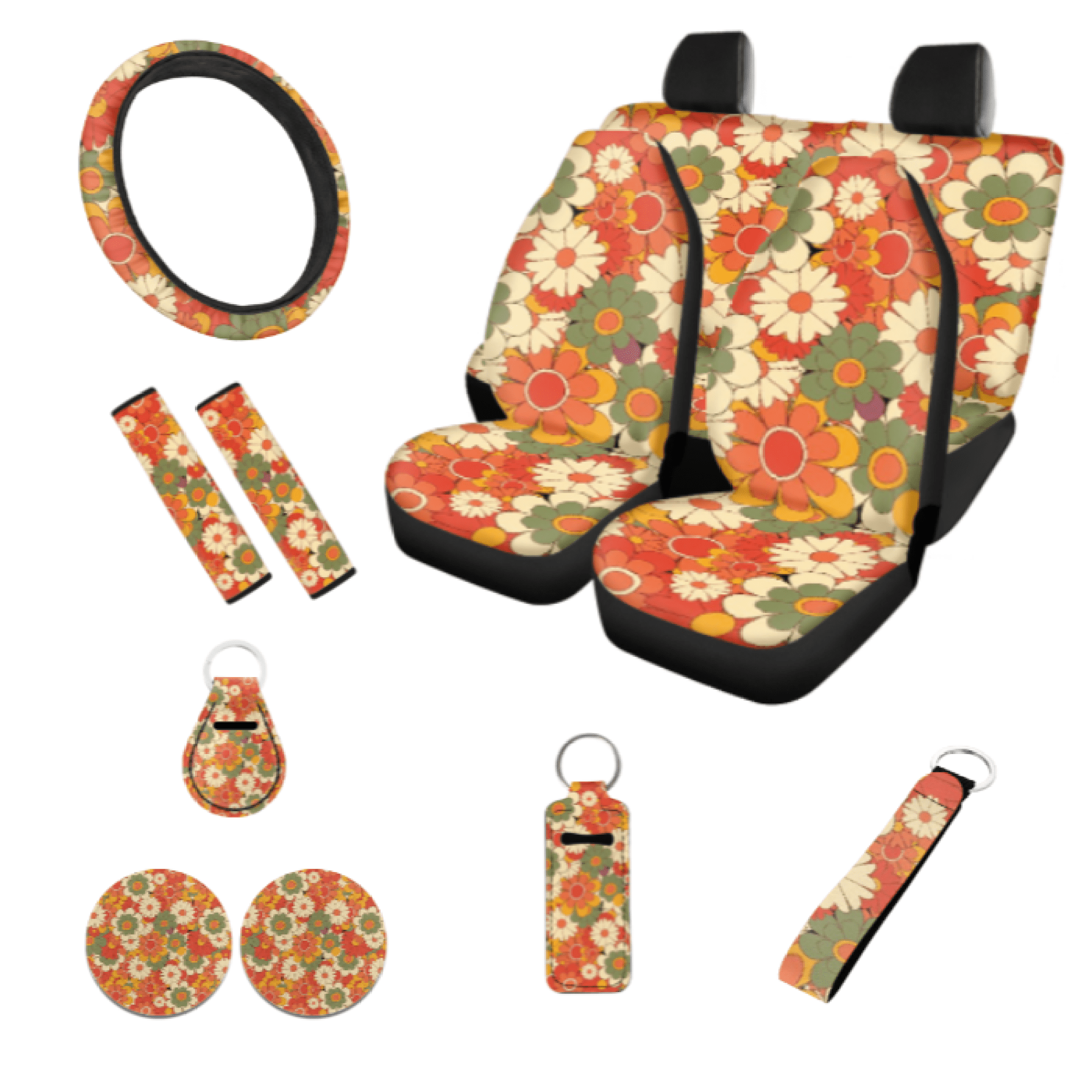 Packing List Printable POLERO 12 Pack Auto Seat Cover Sets, with Steering Wheel Cover Water ...