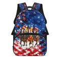 thumbnail image 1 of POLERO 17 Inch Bookbag for Men, Polyester Fabric Lightweight Waterproof Backpack, Horse Star, 1 of 10