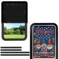 thumbnail image 1 of POLERO 26x17.3 inch RV Sun Shade Cover, Happy Gnome American Flag Window Shade Cover with UV and Privacy Protection, Fits Most RV Interior Door Windows, Half-Fold Design, 1 of 7