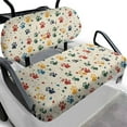 thumbnail image 1 of POLERO 2PCS Golf Cart Seat Covers, Funny Color Paws Print Breathable Front and Rear Seat Cushion Cover Fits for Ezgo Club Car Golf Cart Original Regular Seats, No Stapler, 1 of 8