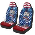 thumbnail image 1 of POLERO 4th of July Automotive Seat Cushion Covers, 2 Piece Polyester Universal Set for Sedan Auto Interior Accessories, 1 of 12