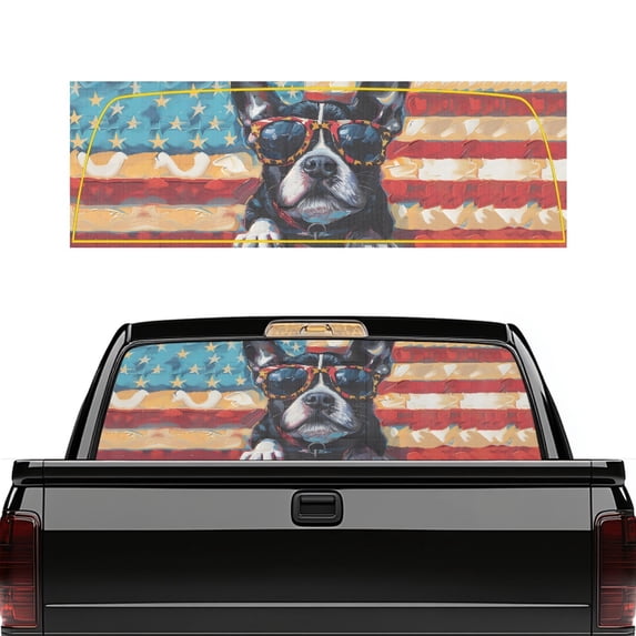 POLERO 4th of July Truck Rear Window Decal 66.9 x 22.4 Inches, Vinyl Graphics for Most Pickup Trucks, Heat and Sun Blocking Decoration for Car Lovers