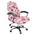 thumbnail image 1 of POLERO All-in-One Office Swivel Chair Slipcover with Strawberry Floral Pattern, Brushed Elastic Fabric Washable Soft Cover for Home and Executive Office, 1 of 7