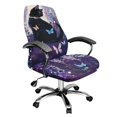 thumbnail image 1 of POLERO Anti Stain One Piece Office Swivel Chair Cover, Black Cat Elastic Cloth Block Dirt High Back Chair Covers for Workspace Home, 1 of 7