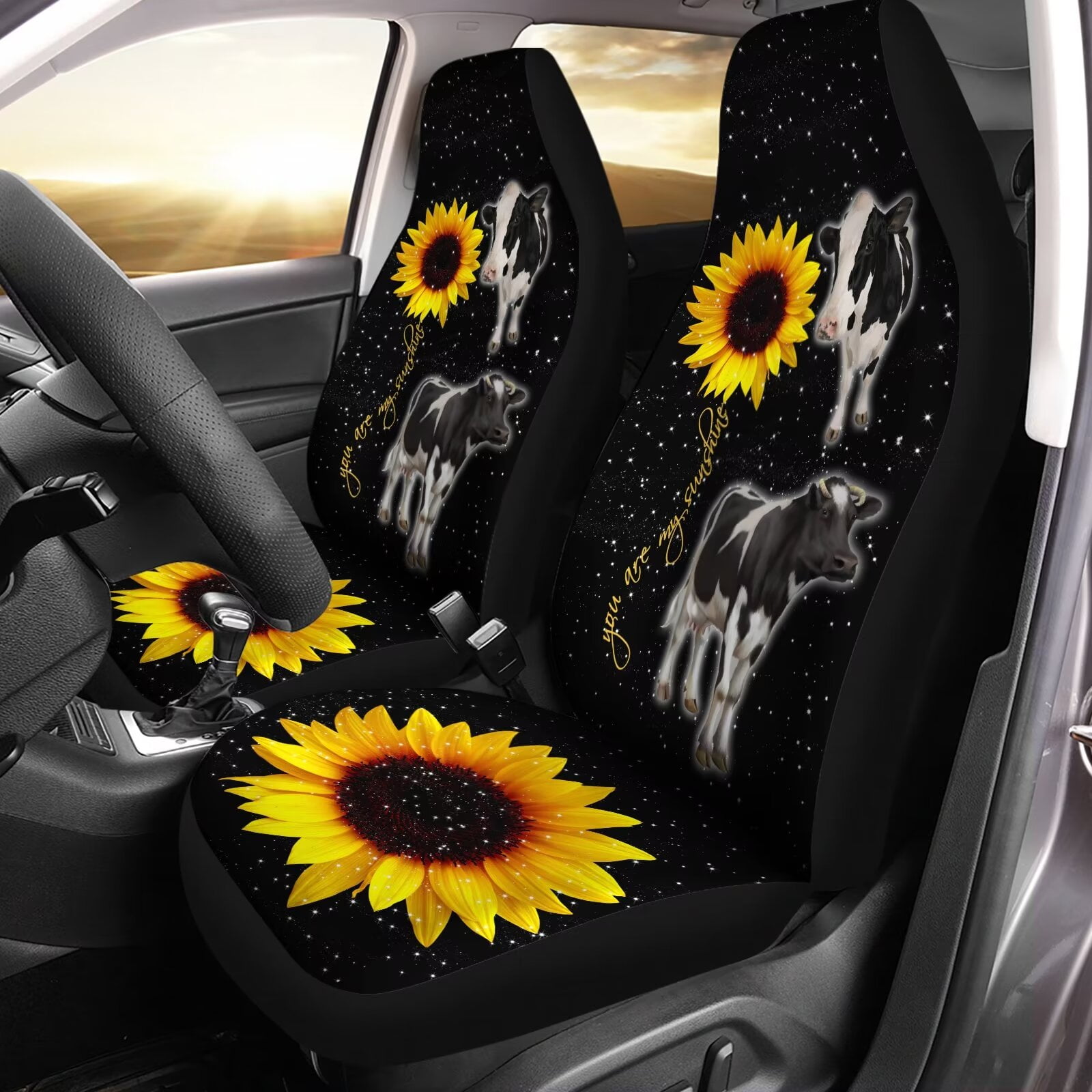 Cow Print Car Accessories