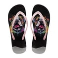 thumbnail image 1 of POLERO Beach Flip-Flops for Women Graffiti English Bulldog Cushion Yoga Mat Footbed Anti-slip Bathroom Thong Sandals, 1 of 7