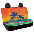 thumbnail image 1 of POLERO Beach Palm Tree Music Car Back Seat Covers, Set of 2 Pieces Heavy Duty Auto Seat Cushion Protectors for Van and Truck, All Weather Use, 1 of 4