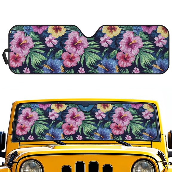 POLERO Blocks UV Rays Aluminum Foil Film Windshield Sun Shade UV Rays Blocker Keep Car Interior Cool 52.95x16.14 inch Windshield Sunshade 1pc