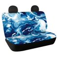 thumbnail image 1 of POLERO Blue Marbling Pattern Car Back Seat Covers with Van Truck, Durable Against Dirt Bench Seat Covers(2 Piece), 1 of 4