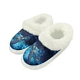 thumbnail image 1 of POLERO Blue Sea Turtle Print Slippers for Women Thick Sole House Bedroom Memory Foam Platform Slipper Shoes Comfy Trendy Gift Slippers, Size 7-8, 1 of 7