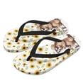 thumbnail image 1 of POLERO Boy's Slide Sandals and Thongs for Beach and Boats - Kids Flip Flops with Groundhog Sunflower Print Size 12.5, 1 of 7