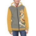 thumbnail image 1 of POLERO Boys Girls Fleece Hoodies Sea Turtle Grey Orange Print Zipper Hoodie Casual Hooded Sweatshirts with Pocket Winter Coat Jacket for Age 8-10 Kids, 1 of 7
