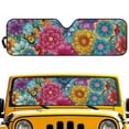 thumbnail image 1 of POLERO Bright Blossom Butterfly Windshield Sun Shade Sun Visor for Car Off-road Vehicle Front Window Keep Vehicle Cool Protect Your Car from UV Rays, 1 of 7