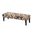 thumbnail image 1 of POLERO Brown Cheetah Print Dining Bench Cover Washable Stretch Piano Bench Seat Cover Removable Rectangle Seat Cushion Protector for Home, Bedroom, Hotel, 1 of 7