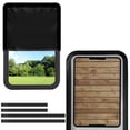 thumbnail image 1 of POLERO Brown Wooden Pattern RV Door Window Shade Easy to Install Privacy Protection RV Window Cover Sun Blackout for Camper Trailer (17.3x26 inch), 1 of 7