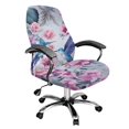 thumbnail image 1 of POLERO Brushed Elastic Fabric One Piece Desk Computer Chair Slipcover for Gaming Home Study, Non Slip Durable Office Chair Cover, Hummingbird Floral Design, 1 of 7