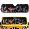 thumbnail image 1 of POLERO Butterfly Flower Night Automotive Sunshade Comes with Storage Bag, Keep Car Interior Cool,Universal Windshield Sun Shade Fit for Cars, Off-road Vehicle, Trucks, SUV (52.95x16.14 inch), 1 of 7