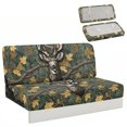 thumbnail image 1 of POLERO Camouflage Deer Head Print Elastic Bottom Straps Stretch Elastic Bottom RV Dinette Cushion Covers Compatible with Travel Camper, 2 Piece Loveseat Cover, 1 of 7