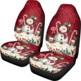 thumbnail image 1 of POLERO Car Seat Covers Front Set Cars Interior, Elastic Vehicle Seat Covers Truck Breathable, Snowman, 1 of 9