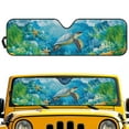 thumbnail image 1 of POLERO Car Windshield Sun Shade Sea Turtle Starfish Windshield Cover Automotive Interior Protection Front Window Sun Visor Protector Blocks UV Rays Keep Your Vehicle Cool, 1 of 7