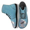 thumbnail image 1 of POLERO Cartoon Shark Blue Walk Shoes for Men Women Classic High Top Basketball Athletic Barefoot Sneakers PU Leather Walking Fitness Business Work Platform Sneaker with Ankle Support, 1 of 7