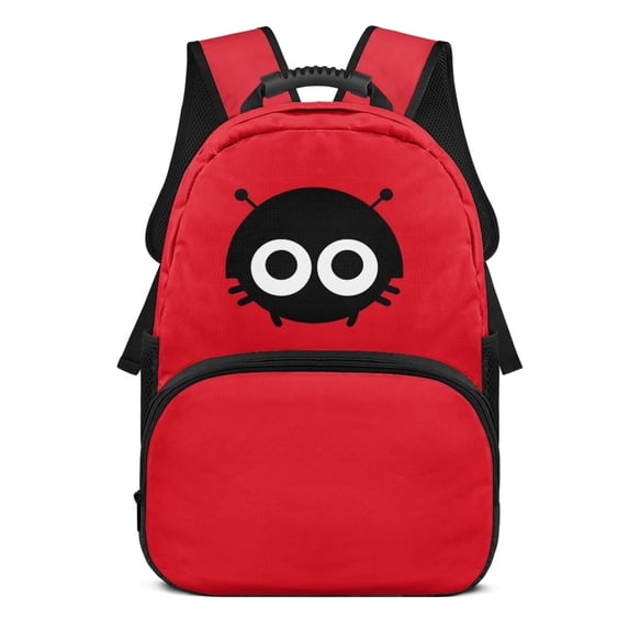 POLERO Cartoon Spider Face Print Smooth Zipper Backpack, Polyester Adjustable Strap Durable School Backpack for Daypack Travel