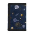thumbnail image 1 of POLERO Celestial Space Pattern Boys Trifold Wallet, Polyester Small Purse for Travel, Lightweight Large Capacity Children's Wallet, 1 of 7