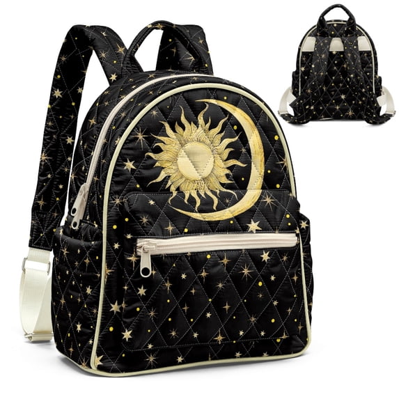 POLERO Celestial Sun & Starburst Pattern Adjustable Strap Rucksack for ...