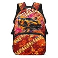 thumbnail image 1 of POLERO Comfortable Backpack for Daypack Shopping, Polyester Soft Large Capacity Backpack, Orange Sports Car Splatter, 1 of 10