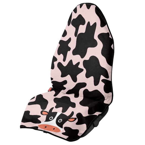 POLERO Cow Design Car Seat Towel Cover, Terry Cloth Car Seat Protector Waterproof, for Cars Trucks and Auto Interior
