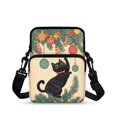 thumbnail image 1 of POLERO Crossbody Bag for Daily Commute, 2 Zippers Front Pocket Crossbody Bags for Women Black Cat Pattern Crossbody Purse, 1 of 8