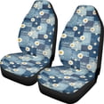 thumbnail image 1 of POLERO Daisy Denim Patchwork Thin Car Seat Covers for Interior Decor, Polyester Breathable Vehicle Seat Covers SUV, 1 of 13
