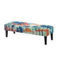 thumbnail image 1 of POLERO Dining Bench Covers, Stretch Cushion Covers Removable Washable Bench Slipcover, Watercolor Palm Tree Printed Rectangle Seat Protector for Dining Room, Living Room, Bedroom, Kitchen, 1 of 7