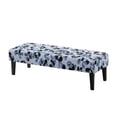 thumbnail image 1 of POLERO Dining Room Bench Covers, Stretch Blue Cheetah Print Bench Seat Protector Cover, Washable Rectangular Chair Cover for Bedrooms, Living Rooms, Kitchens, Removable, 1 of 7