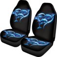 thumbnail image 1 of POLERO Dolphins and Flowers Vehicle Seat Covers for Car, Set of 2 Waterproof Front Seat Cover Non-Slip Stretchable Front Seat Covers, 1 of 9