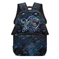 thumbnail image 1 of POLERO Durable Backpack for School Daypack, Polyester Fabric Adjustable Strap School Backpack, Cyber Dinosaur Print, 1 of 10