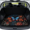 thumbnail image 1 of POLERO Duty Car Cargo Mat 29" x 39", Blue Butterfly Floral Print Practical Cargo Cover Non-Slip Backing Trunk Protector Mat for Vehicle Interior, 1 of 6