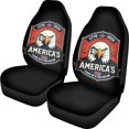 thumbnail image 1 of POLERO Eagle 250 Years Freedom Print Breathable Vehicle Seat Covers for Automotive, Polyester Fabric Removable Front Seat Cover Sedan, 1 of 13