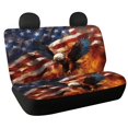 thumbnail image 1 of POLERO Eagle US Flag Car Seat Covers for Truck, 2 Pcs Stretchable Rear Bench Seat Cover Washable Fashion Back Seat Protectors, 1 of 7